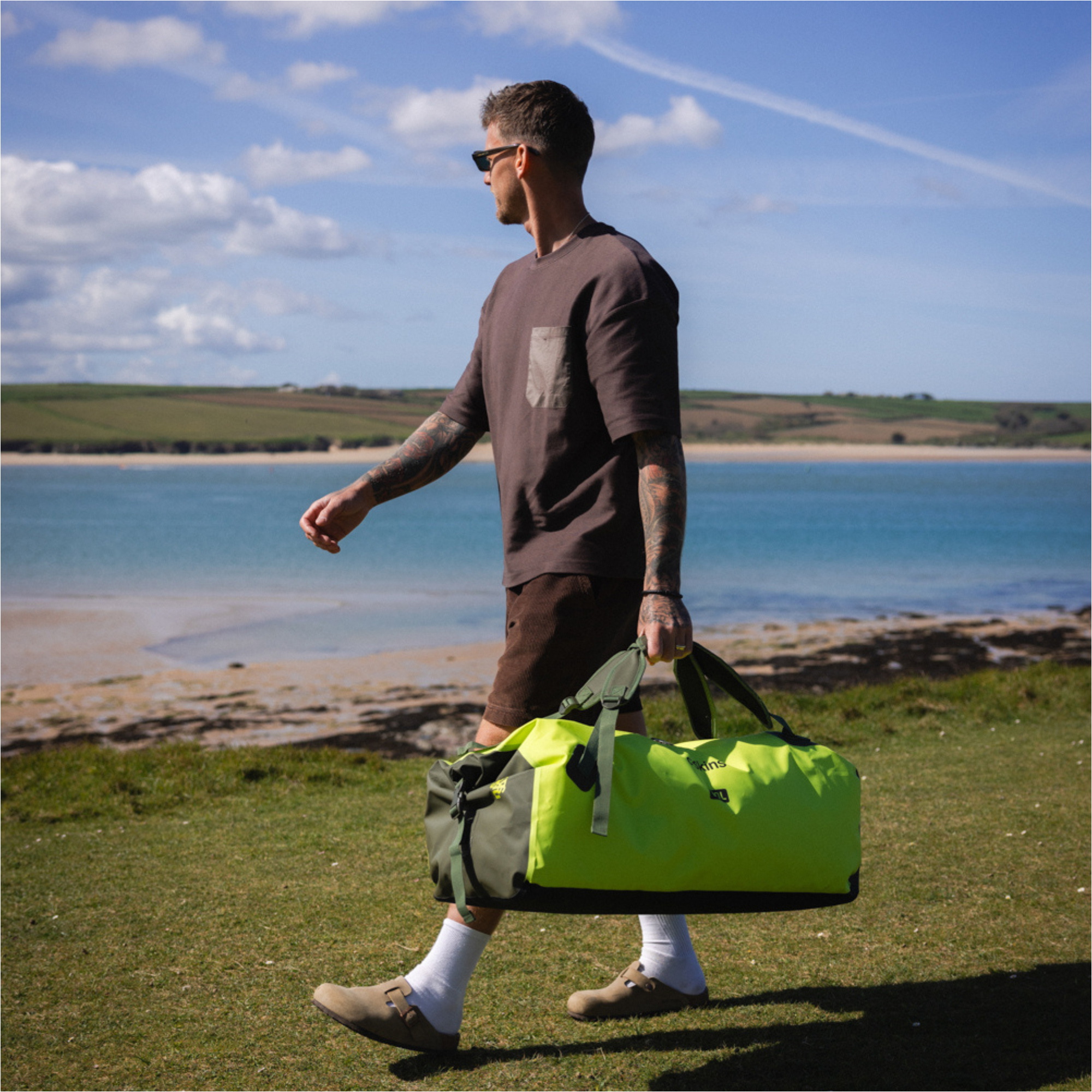 2026 C-Skins Storm Chaser 60L Dry Duffel Bag C-DBDSC60 - Flash Green